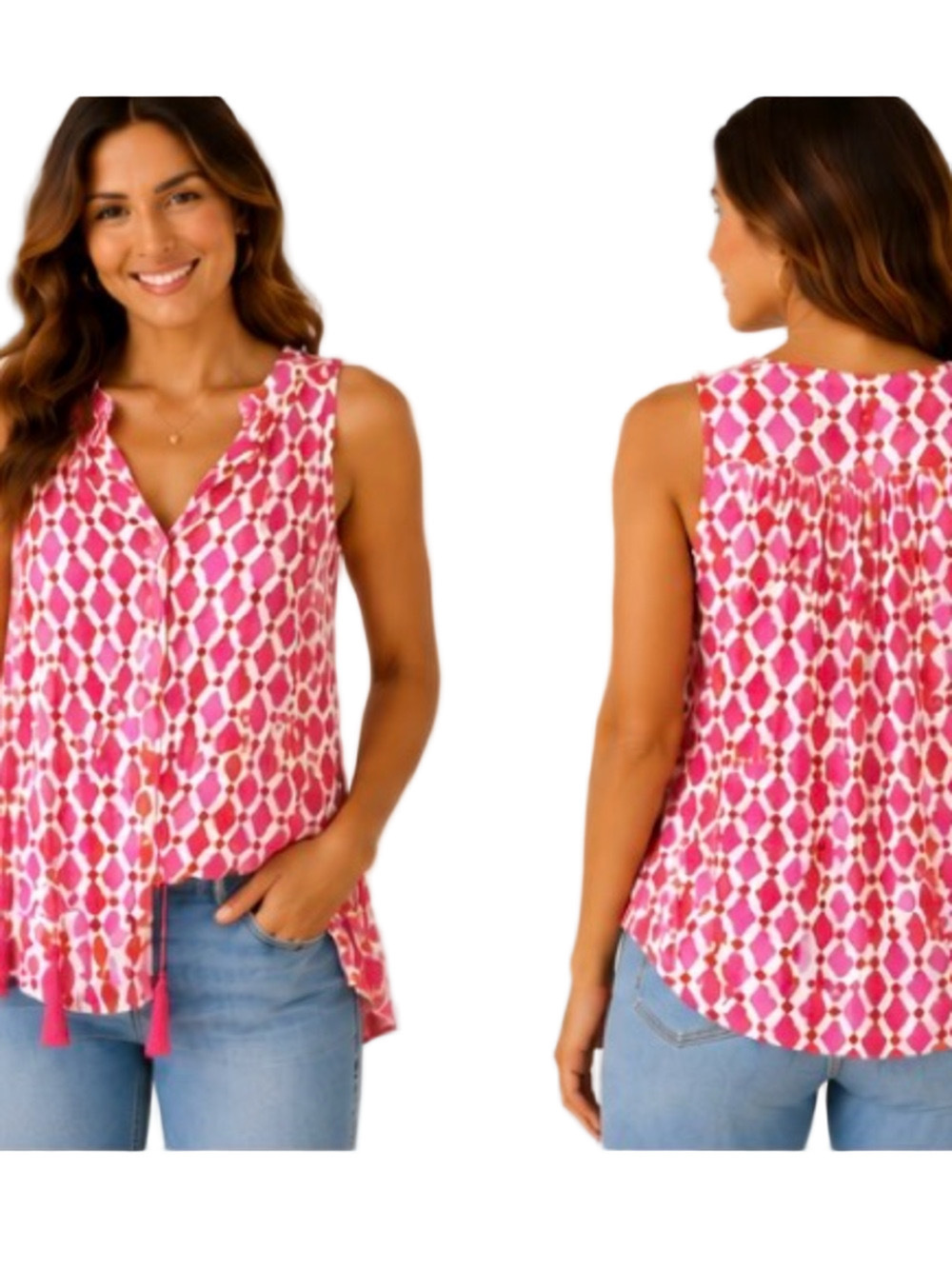 Mud Pie sleeveless tunic with tassels